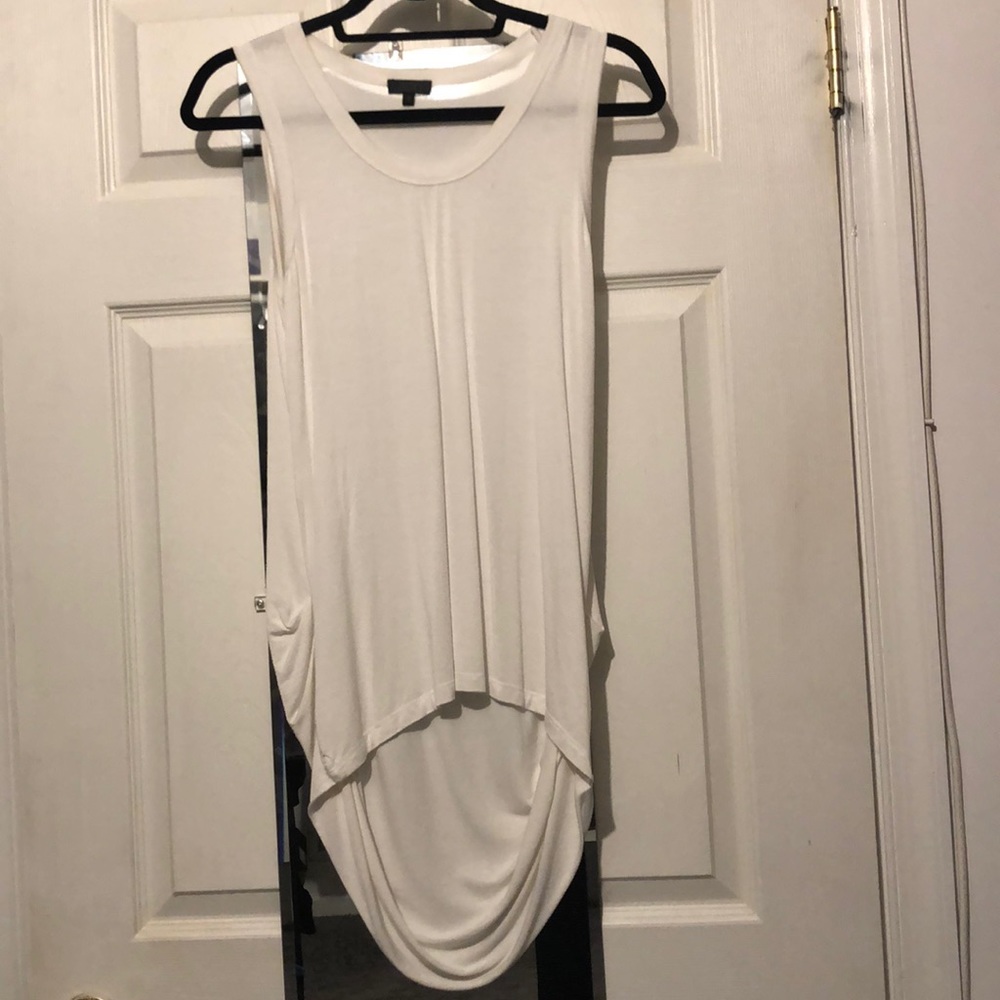 Draped sleeveless top